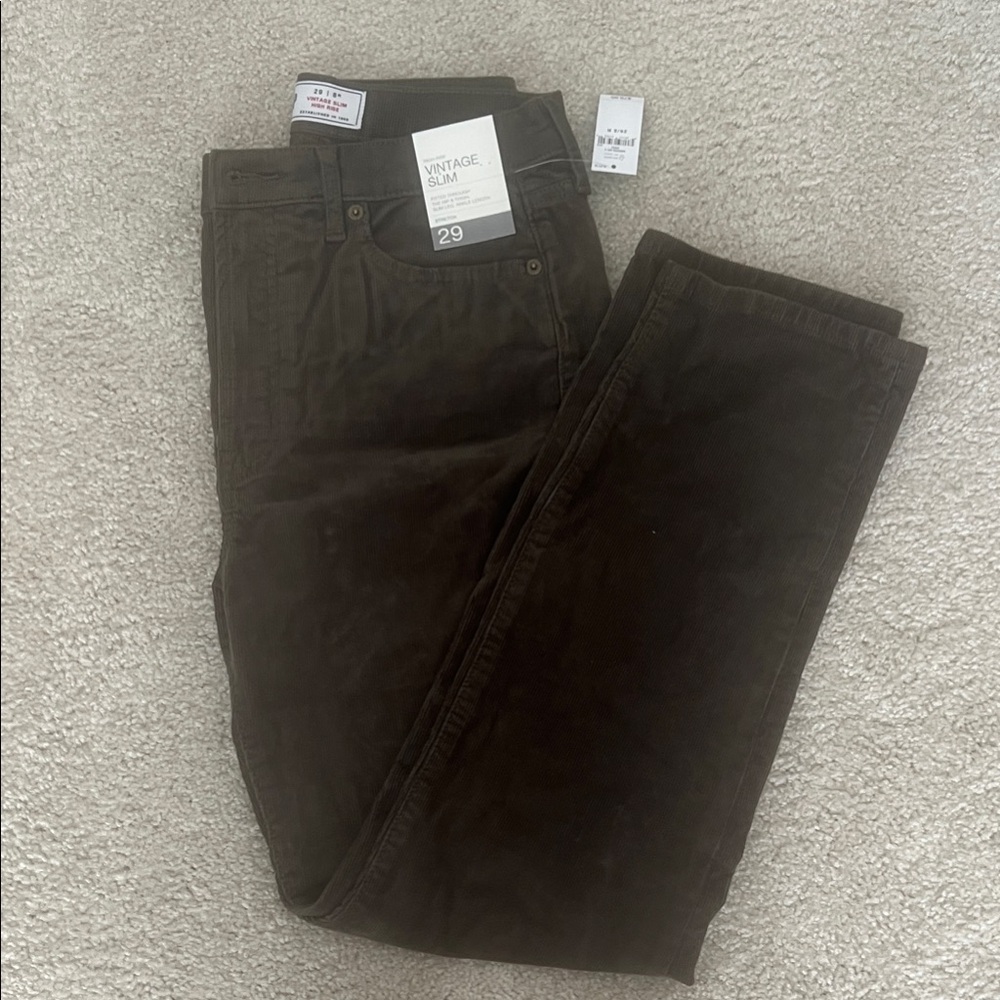 Gap Vintage Dark Green Corduroy Pants